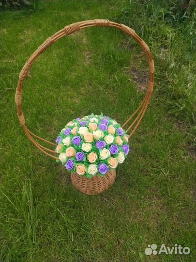 Букет из мыльных роз