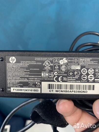 Блок питания для ноутбука hp 65w