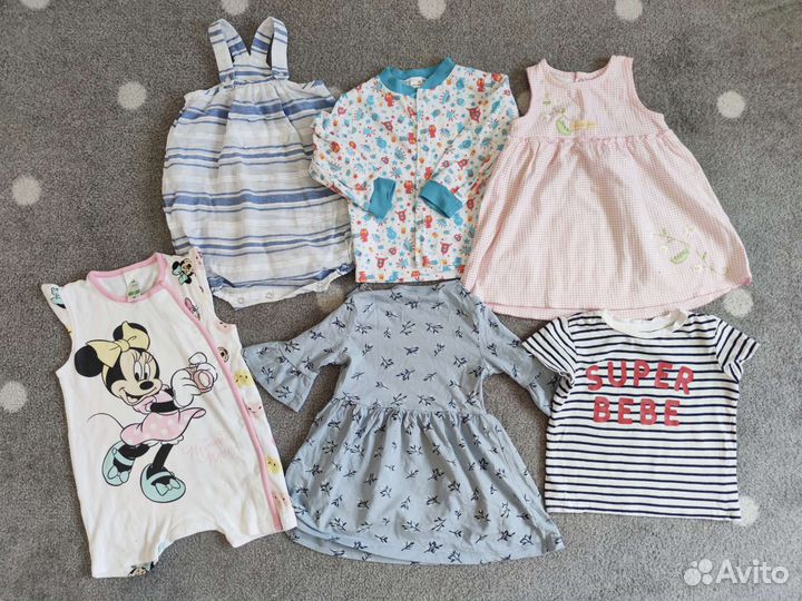 Вещи пакетом на девочку 1 -1,5 года (80-86)
