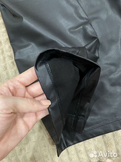 Юбка кожаная