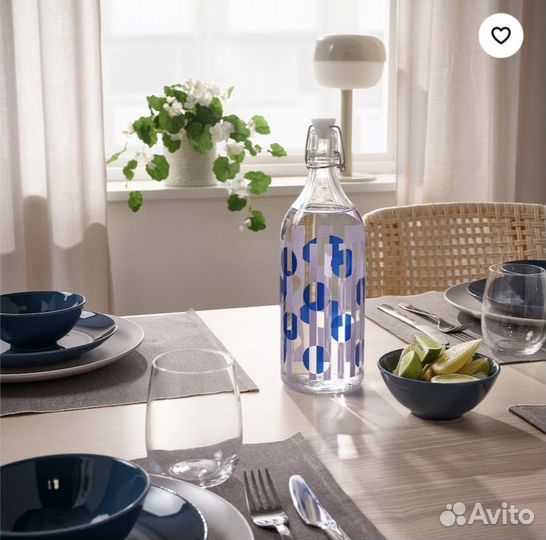 Бутылка с пробкой IKEA 1л