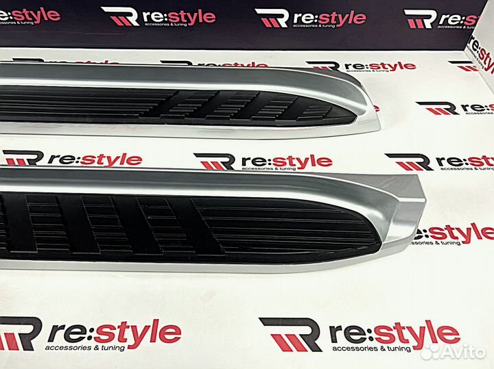 Подножки Land Cruiser Prado 120 Серебро