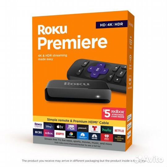 Новый USA Roku Premiere 4K/HDR Streaming Media