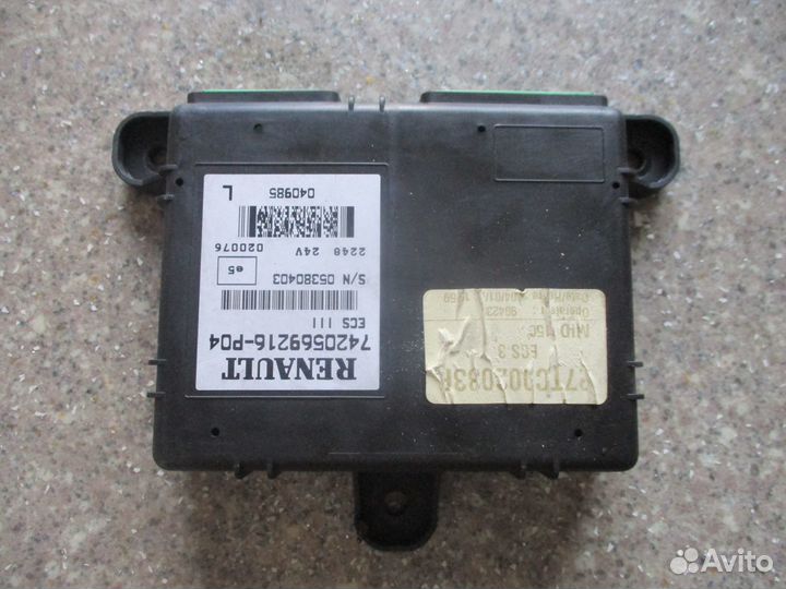 Блок управления подвеской ECS III renault 74205692