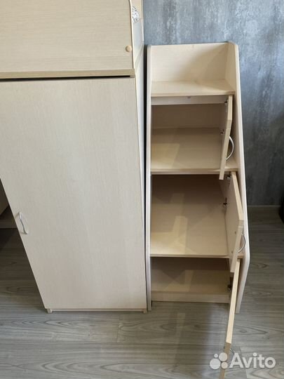 Детская кровать чердак со шкафом