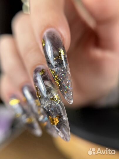 Маникюр наращивание ногтей