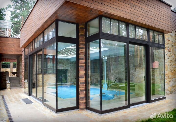 Окна алюминиевые раздвижные системы двери