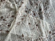 Винтажная ткань для штор, 90е, коричневые цветы