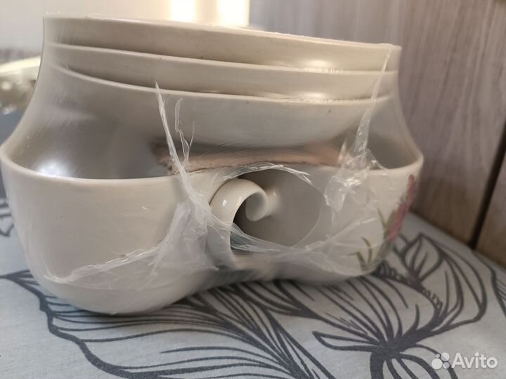 Сервиз новый 6 кружек, 6 блюдец