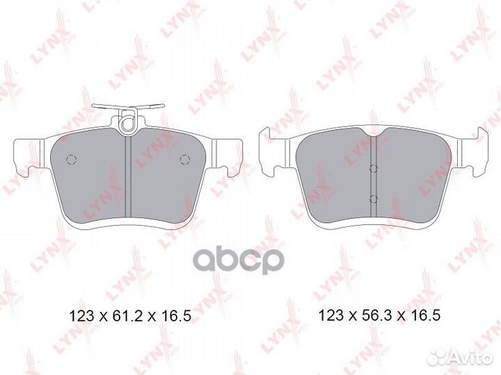Колодки тормозные дисковые зад BD8045 lynxauto