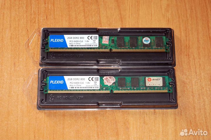 Оперативная память DDR2 4GB 800Mhz(2 планки по 2гб