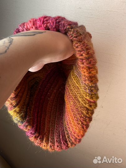 Шапка вязаная ручная работа