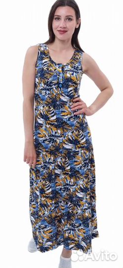 Платье длинное летнее 52 р