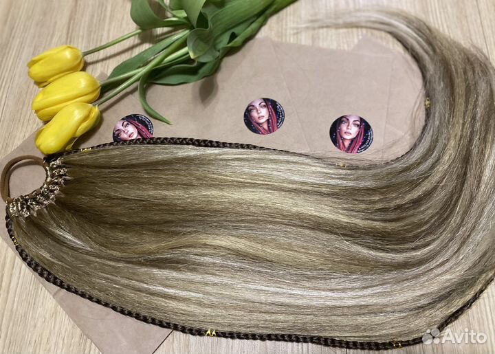 Хвост на резинке, брейды в хвост, накладные хвосты