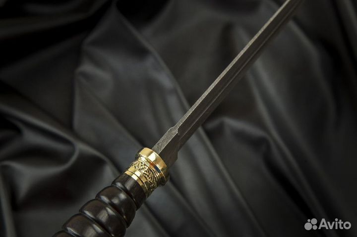 Нож Пластунский дамасская сталь деревянные ножны