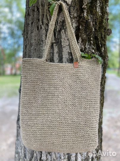 Сумка шопер из джута