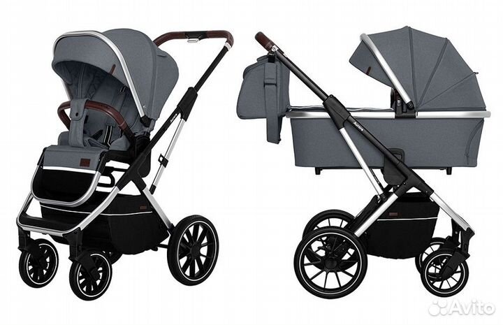 Модульная коляска 3в1 Carrello Aurora Silver Grey