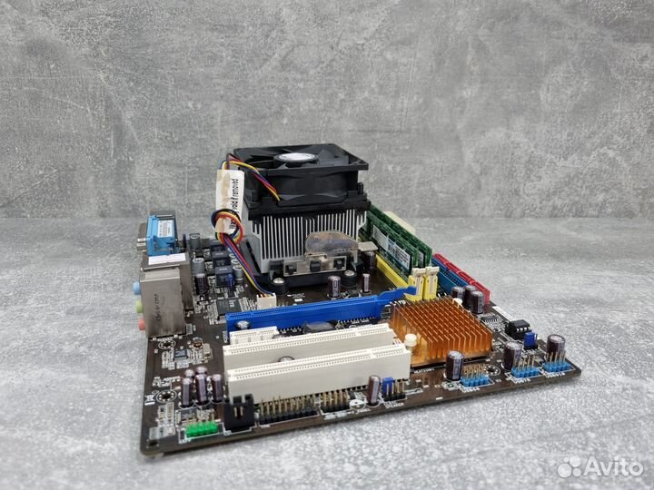 Комплект AM2 M2N68-AM plus 2 ядра 2 гига + 2Gb