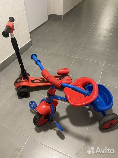 Самокат kreiss с турбинами+велосипед berger