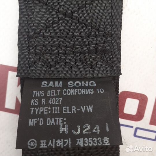 Ремень безопасности задний левый daewoo matiz