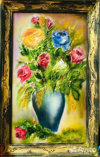Картина маслом на холсте цветы