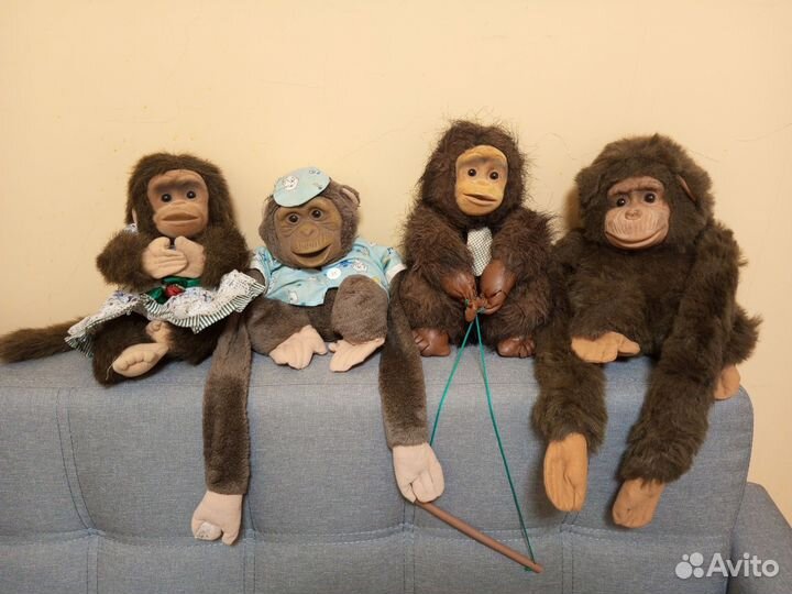 Обезьяны игрушка мягкая