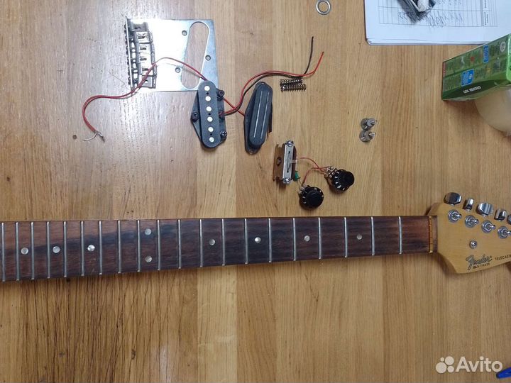 Fender telecaster deluxe гриф, сет звукоснимателей