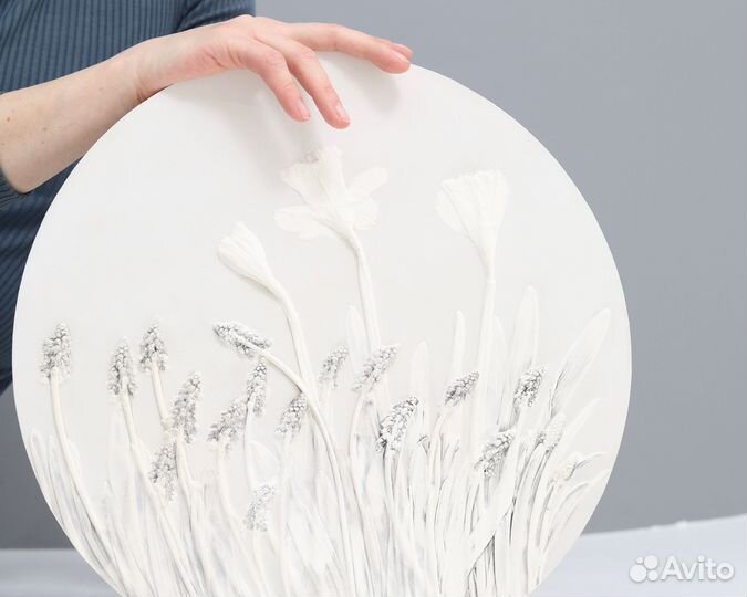 Интерьерное панно. Ботанический барельеф