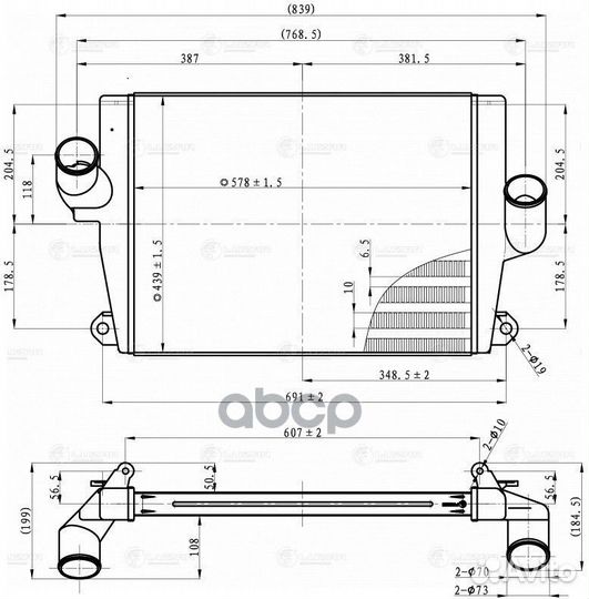 Онв (радиатор интеркулера) для а/м газ 3310 Валдай