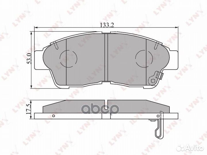 Колодки торм. диск. перед. BD-7516 lynxauto