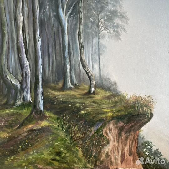 Картина маслом на холсте туманный пейзаж