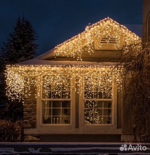 Гирлянда уличная Бахрома 12м 25м