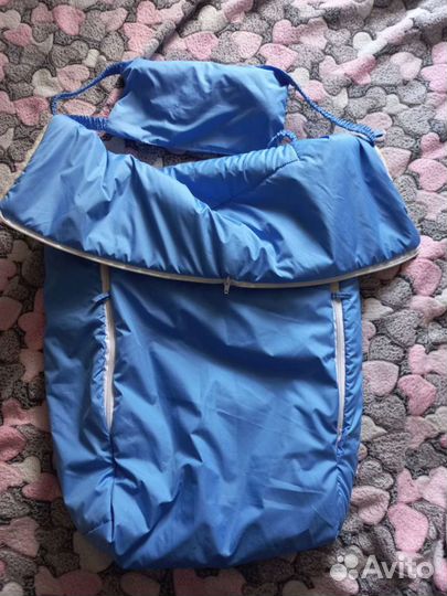 Зимний конверт в коляску на овчине