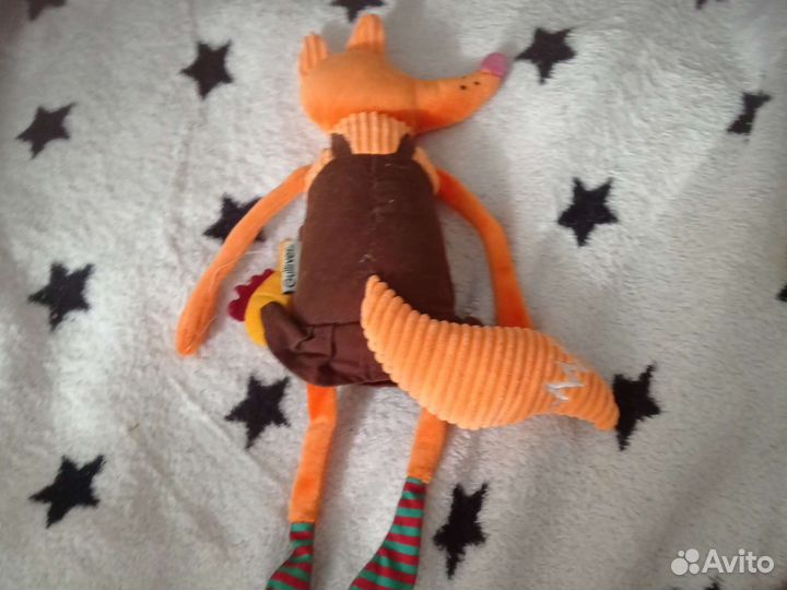 Детские игрушки лисичка с рыбкой