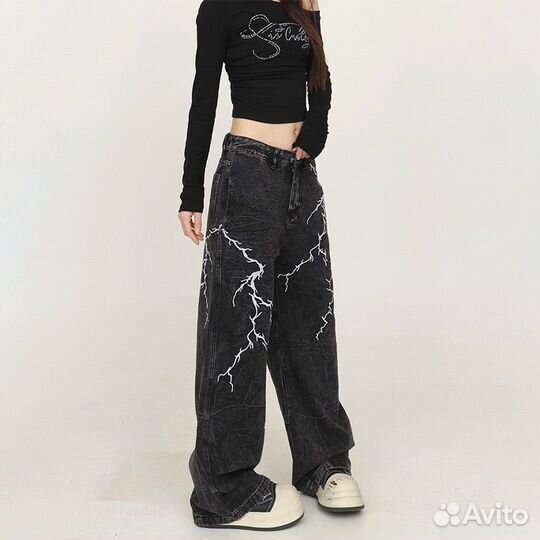 Джинсы широкие y2k