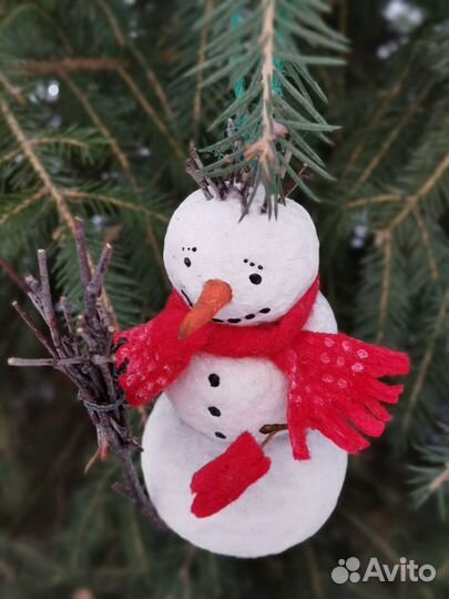 Снеговичек из ваты