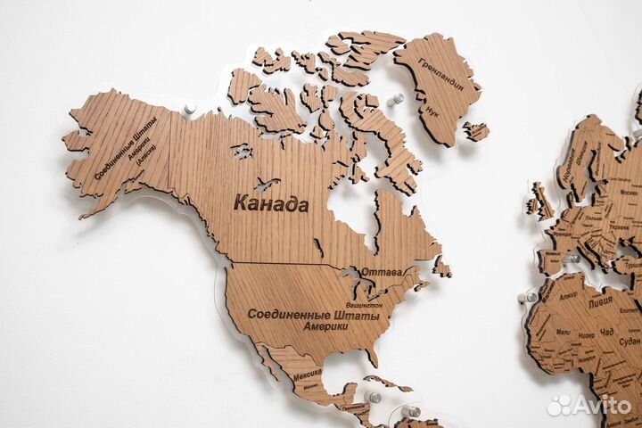 Деревянные карты мира