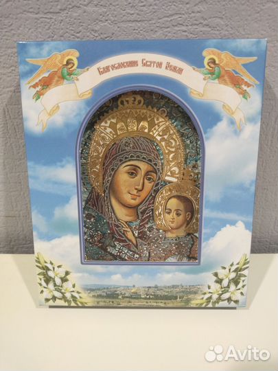 Икона с мощевиком. Богородица. 