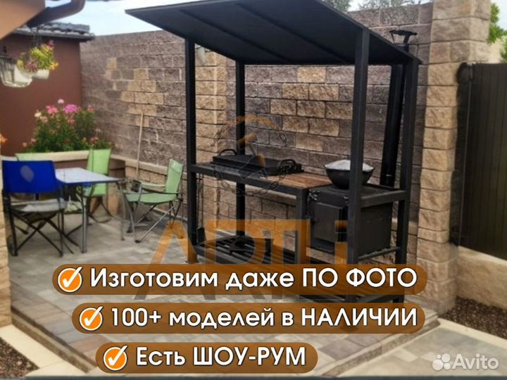 Мангал с крышей 