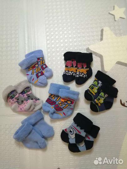 Носки теплые для новорождённых