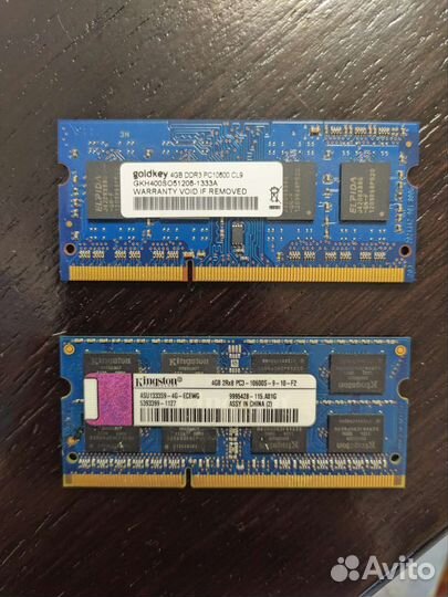 Оперативная память ddr3 для ноутбука 4gb