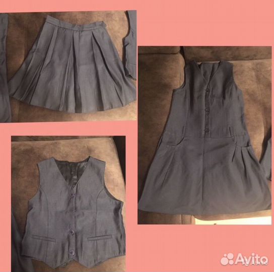 Школьная форма (сарафан, юбка, жилетка)