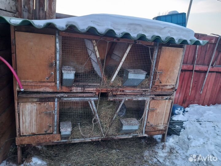 Клетка для кроликов 4 отсека