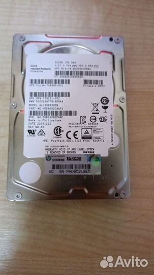 Жесткий диск SAS HP 300Gb 15K