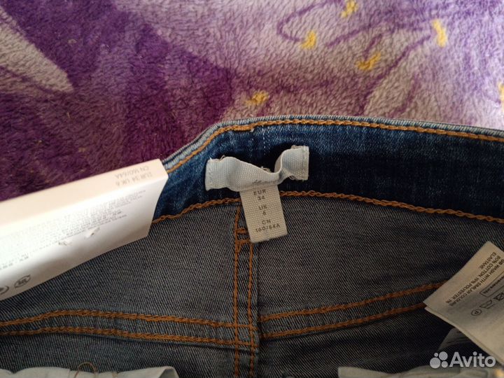 Джинсы для девочки новые стрейч H&M,р.34
