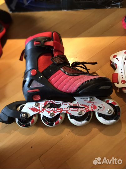 Ролики раздвижные TopBest унисекс красные