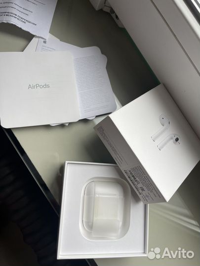 Наушники беспроводные airpods 2 оригинал