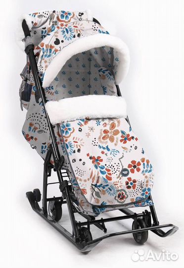 Санки коляска комбинированная Nika