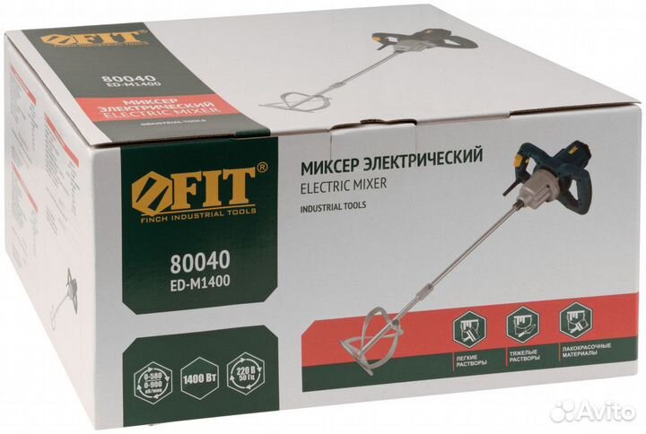 Дрель-миксер FIT ED-M1400, 1400 Вт