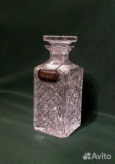 Графин хрусталь, серебро. Англия